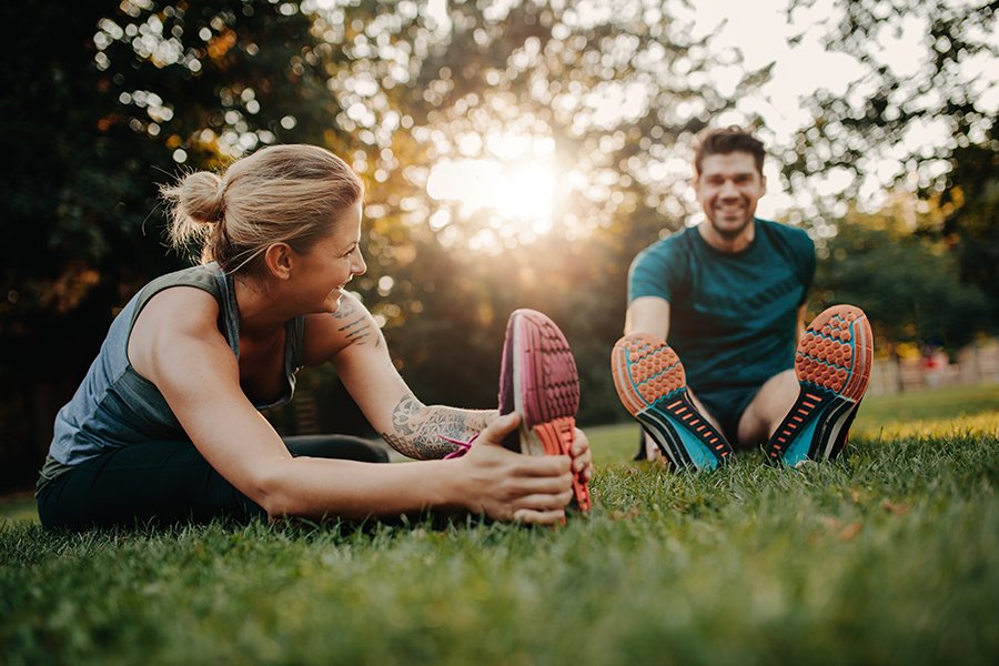 couple exercising together